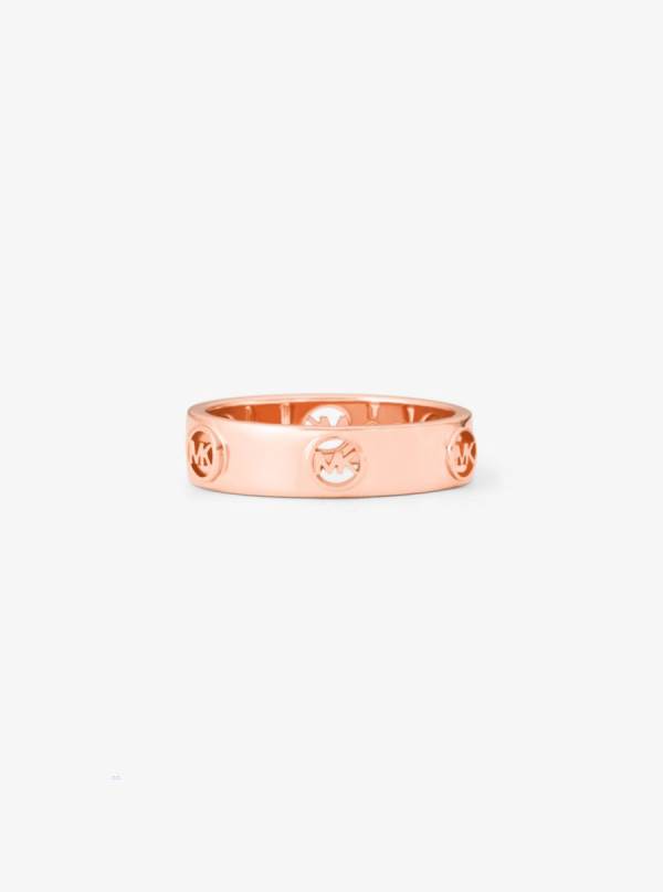 Damske Prstene Michael Kors Precious Metal-Plated Sterling Silver Ruzove Zlate - Šperky Michael Kors Levně | SXFAU-9806